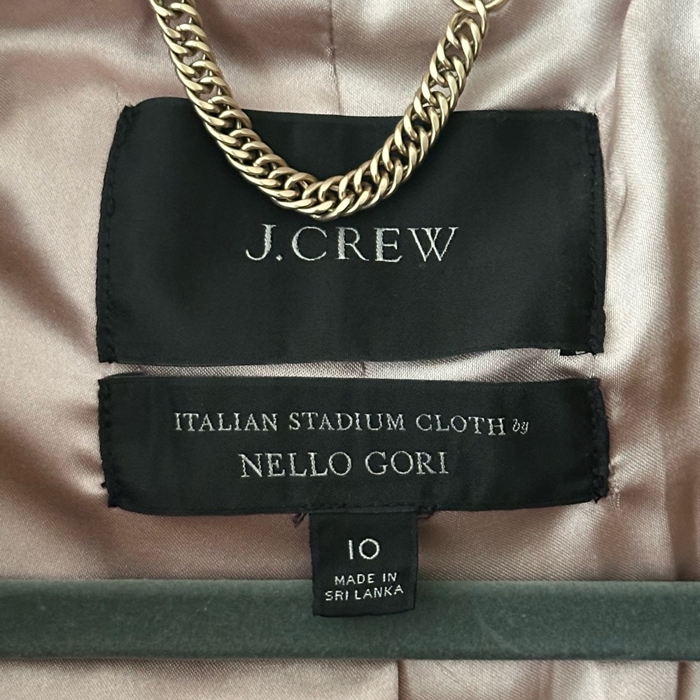 J. Crew Stadium Italian Wool Coat with Faux Fur Trim - Picture 5 of 6